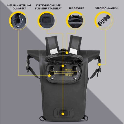 KHALISIA-Yellow-Packtaschen-Fahrradrucksack-Fahrradtasche als Rucksack-Strandtasche-Schulrucksack-Lunchbox (1 (3)