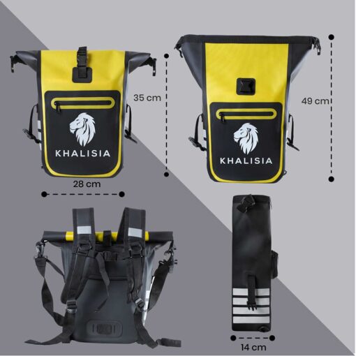 KHALISIA-Yellow-Packtaschen-Fahrradrucksack-Fahrradtasche als Rucksack-Strandtasche-Schulrucksack-Lunchbox (1 (8)