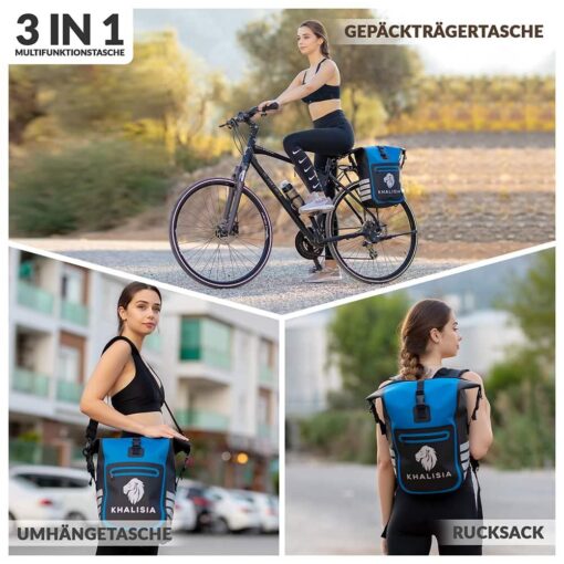 KHALISIA-Thermoflasche-Isoliertasche-Einkaufstasche-Fahrrad Korb-Satteltasche-Packtaschen-Reisetasche